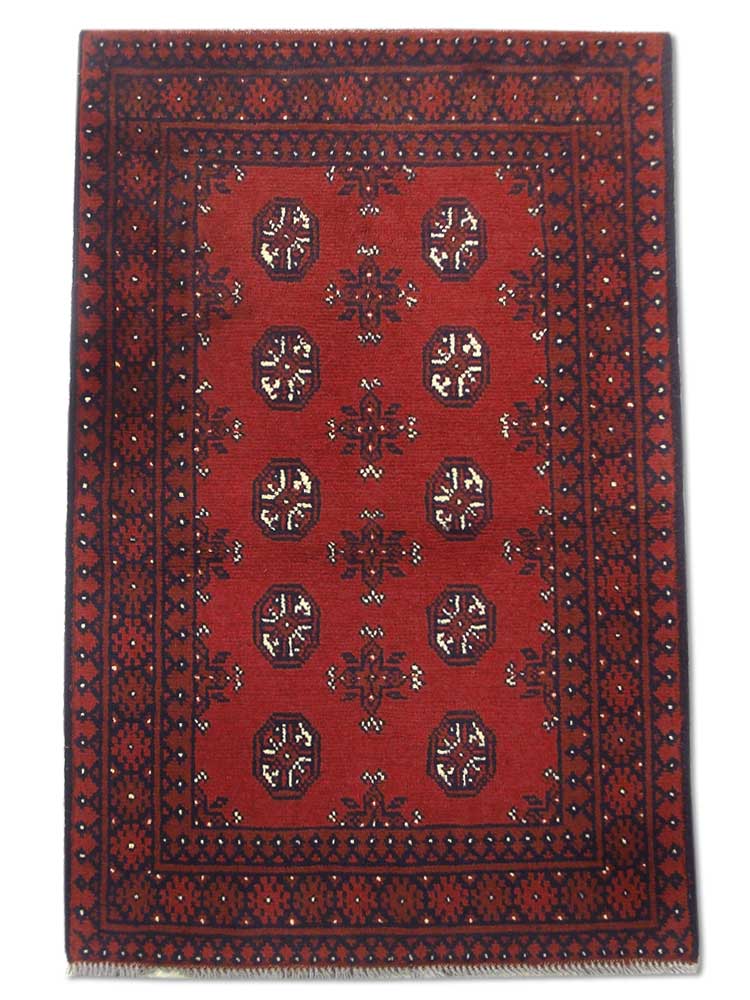 Burgundy/Red Bokhara Rug 2' 7" x 4' (ft) Bokhara (Bukhara) Rugs Pak Persian Rugs, USA